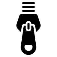 zipper glyph icon vector