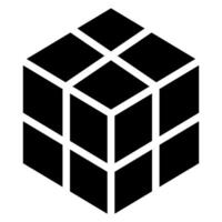 cube glyph icon vector