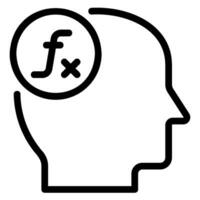 brain line icon vector