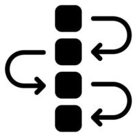 flow chart glyph icon vector