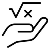 hand line icon vector