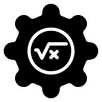 icono de glifo de engranaje vector