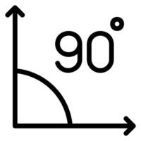 right angle line icon vector