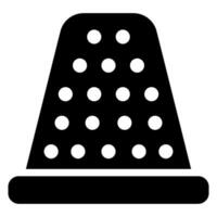 sewing thimble glyph icon vector