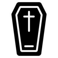 coffin glyph icon vector