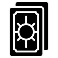 tarot card glyph icon vector