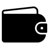 wallet glyph icon vector