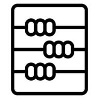 abacus line icon vector