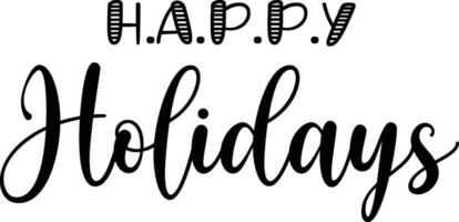 Happy Holidays typography banner vector