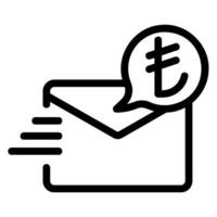 send money line icon vector