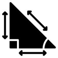 trigonometry glyph icon vector