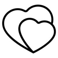 heart line icon vector