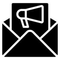 email marketing glyph icon vector