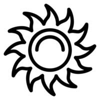 icono de línea de sol vector