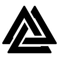 valknut glyph icon vector