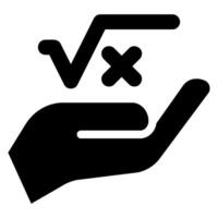 hand glyph icon vector