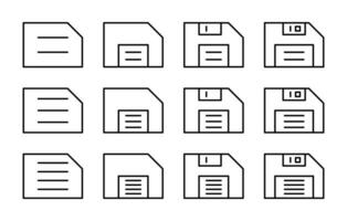 floppy set icon, floppy symbol collection. white background simple design. vector for apps and web.