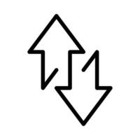 arrow icon up and down symbol transfer, upload and download. simple design, vector for app, web, social media.