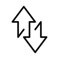 arrow icon up and down symbol transfer, upload and download. simple design, vector for app, web, social media.