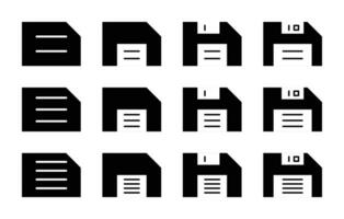 floppy set icon, floppy symbol collection. white background simple design. vector for apps and web.