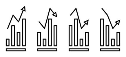 analysis symbol progress icon up and down simple design, business concept vector for app, web, social media.