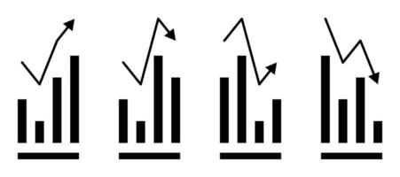 analysis symbol progress icon up and down simple design, business concept vector for app, web, social media.