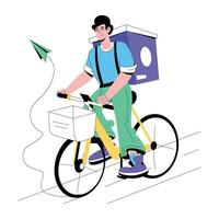 Trendy Cycle Delivery vector