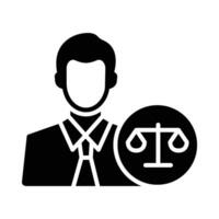 Legal Advisor Vector Glyph Icon For Personal And Commercial Use.