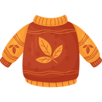 Knitted autumn sweater png