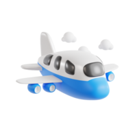 3d framställa flyg flygplan ikon illustration png
