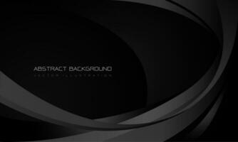 Abstract black metallic line curve dynamic overlap shadow design modern futuriatic luxury creative background vector