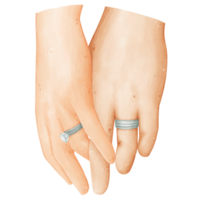 Set of wedding ring drawings. Watercolor style. png