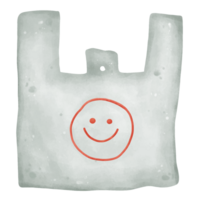 conjunto de el plastico bolso dibujos. acuarela estilo. png