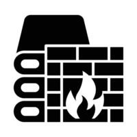 Firewall Vector Glyph Icon For Personal And Commercial Use.