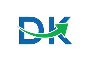 Alphabet initial DK letter logo design, Vector design template