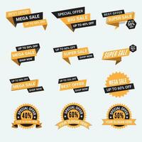 Retail sale tags, cheap price flyer, best offer price and big sale pricing tag badge design. vector