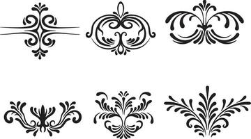 vintage elements frame hand drawn vector