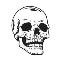 Skull hand drawn illustrations for the design of clothes, stickers, tattoo etc vector