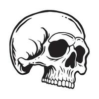 Skull hand drawn illustrations for the design of clothes, stickers, tattoo etc vector