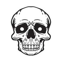 Skull hand drawn illustrations for the design of clothes, stickers, tattoo etc vector