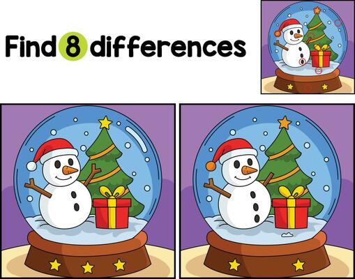 Christmas Spot The Difference Vector Art, Icons, and Graphics for Free