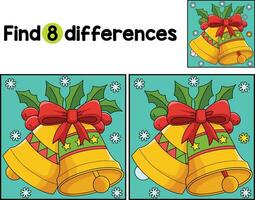 Christmas Bell Find The Differences vector