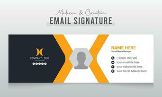 Email signature template or email footer and personal social media cover design vector