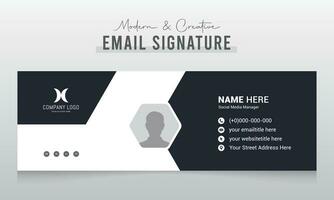 Email signature template or email footer and personal social media cover design vector