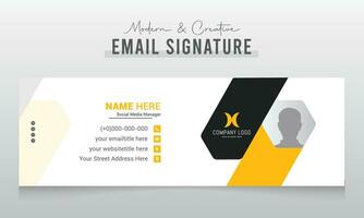 Email signature template or email footer and personal social media cover design vector