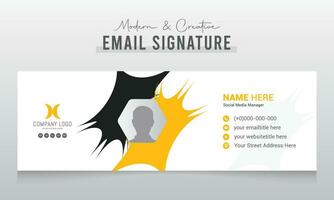 Email signature template or email footer and personal social media cover design vector