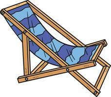 Sun Lounger Cartoon Colored Clipart Illustration vector