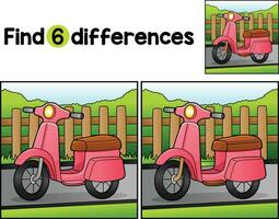 Scooter Vehicle Find The Differences vector