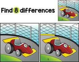 Race Car Vehicle Find The Differences vector