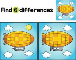 Zeppelin Vehicle Find The Differences vector